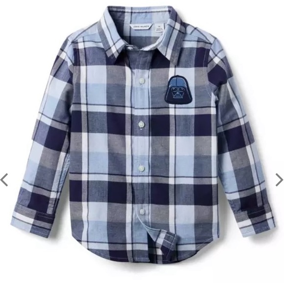 NWT- STAR WARS Plaid Flannel Shirt by Janie and Jack - Picture 1 of 4
